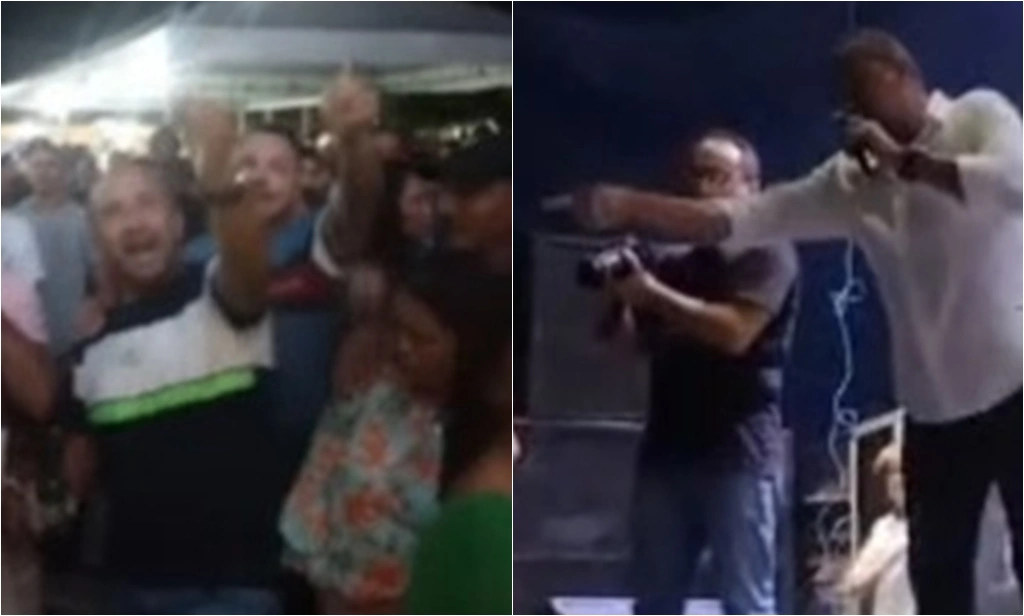 Prefeito de Prata do Piauí discute com moradores em cerimônia
