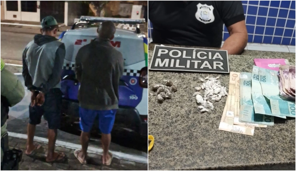 Suspeitos e materiais apreendidos