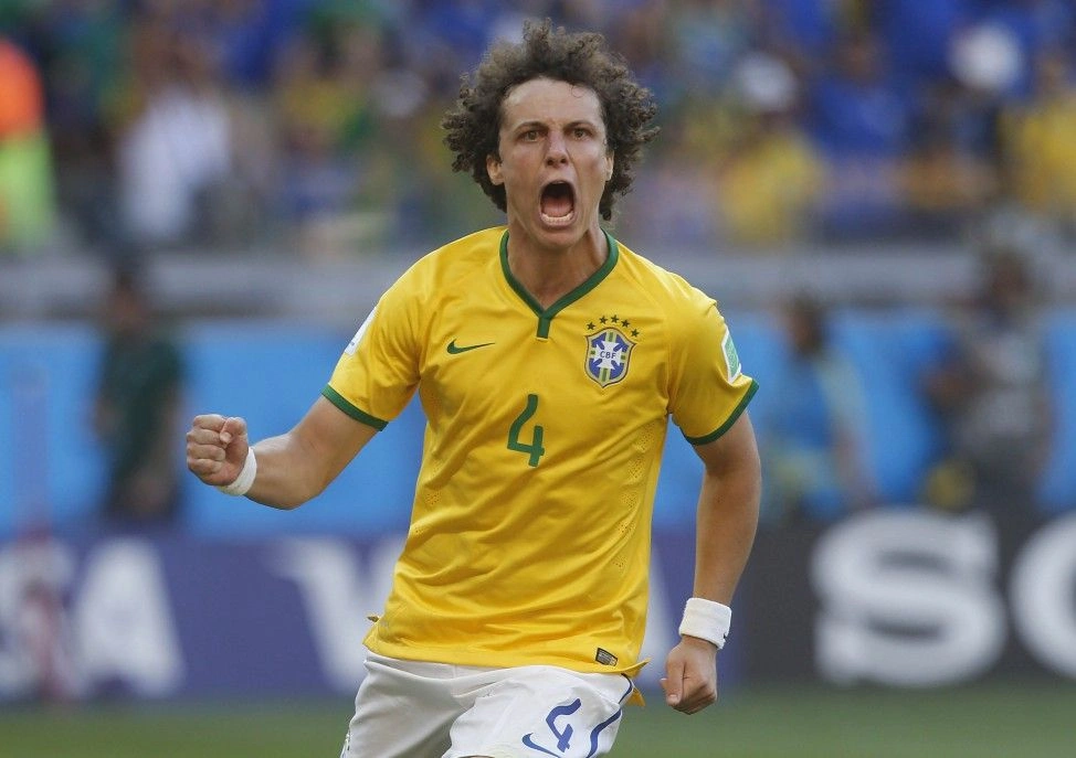 David Luiz marcou gol no empate de 1 a 1 contra o Chile na Copa do Mundo de 2014