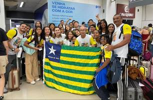 Delegação piauiense nos Jogos Escolares (Foto: Reprodução)