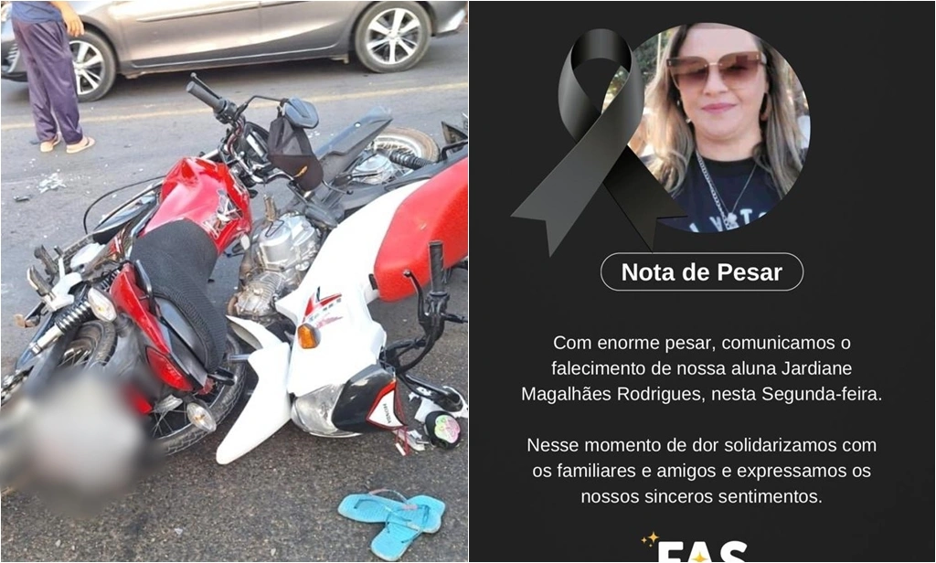 Mulher morre em acidente envolvendo duas motos