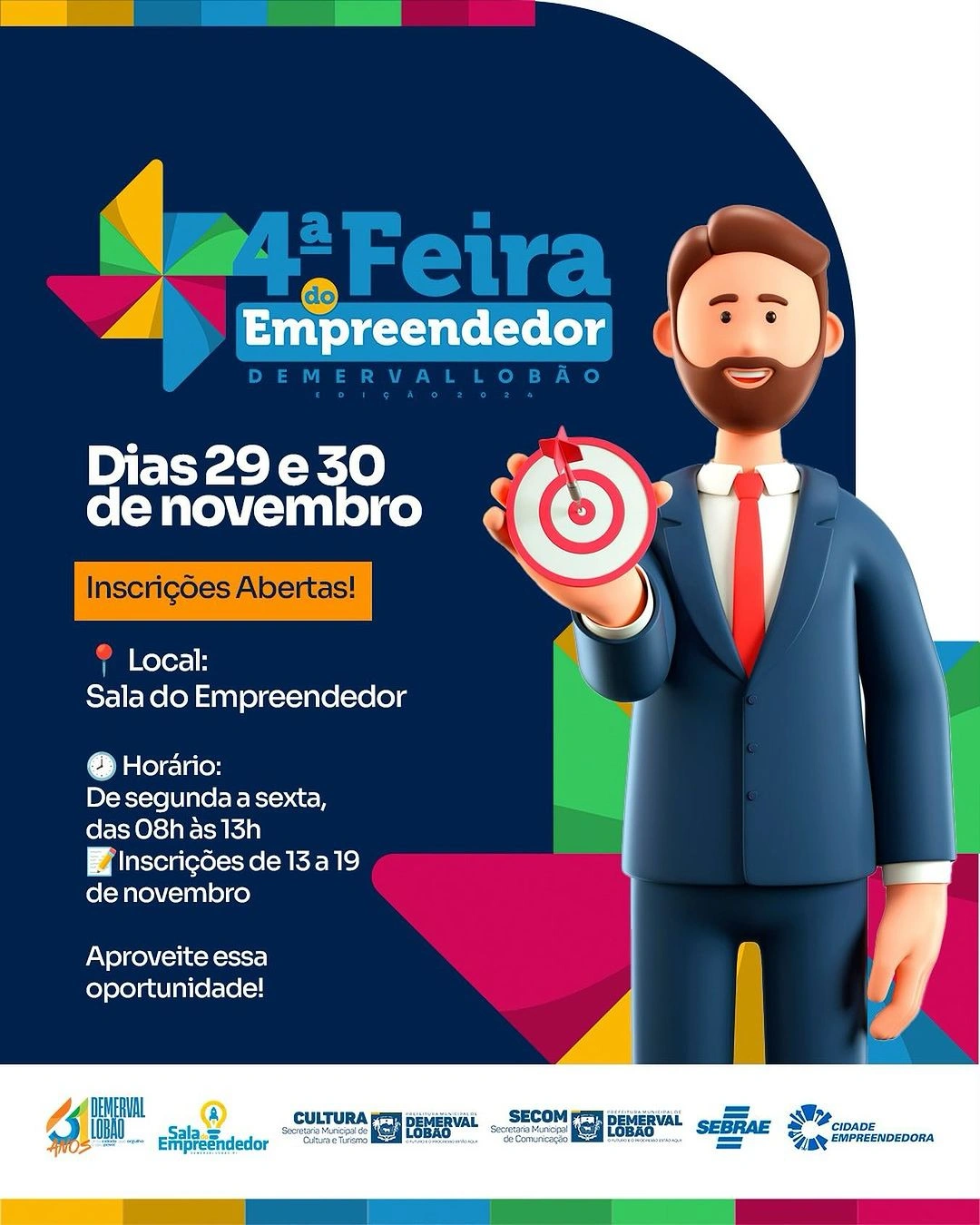 4ª Feira do Empreendedor de Demerval Lobão acontecerá dias 29 e 30 de novembro