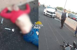 Motociclista morre após se chocar de frente com carro na zona Leste de Teresina (Foto: Reprodução)