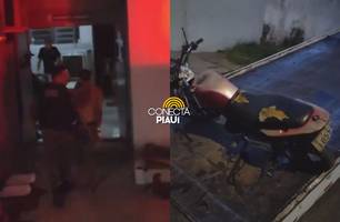 Suspeito de série de assaltos cai de moto, quebra dedo e é preso em Teresina (Foto: Repórter 12/Conecta Piauí)