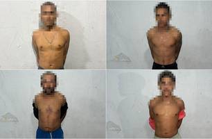 Suspeitos presos pela Polícia Militar em Cajueiro da Praia (Foto: Reprodução)