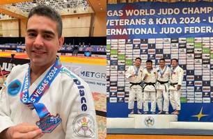 Tenente do Corpo de Bombeiros do Piauí conquista medalha em Mundial de Judô (Foto: Reprodução)