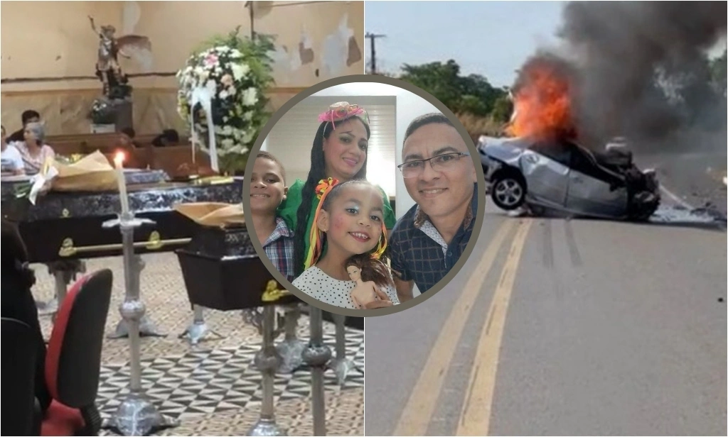 Velório de família que perdeu a vida em acidente de trânsito