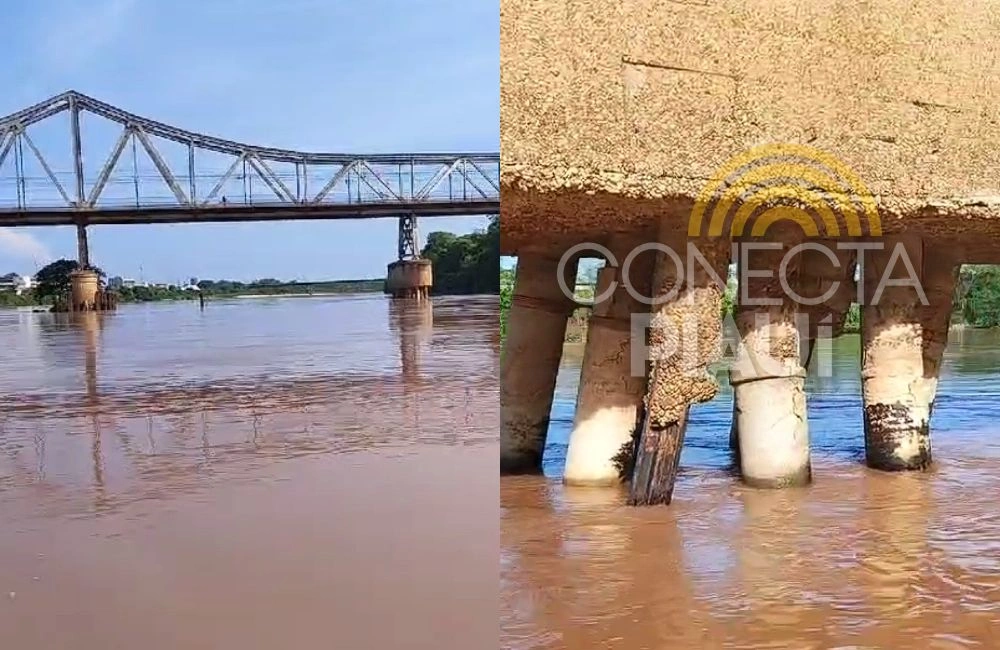 Estruturas da Ponte Metálica entre Teresina e Timon apresentam desgaste severo