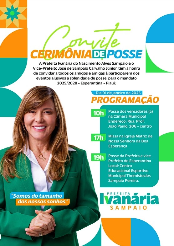 Eventos de inauguração e posse marcam transição de ano em Esperantina