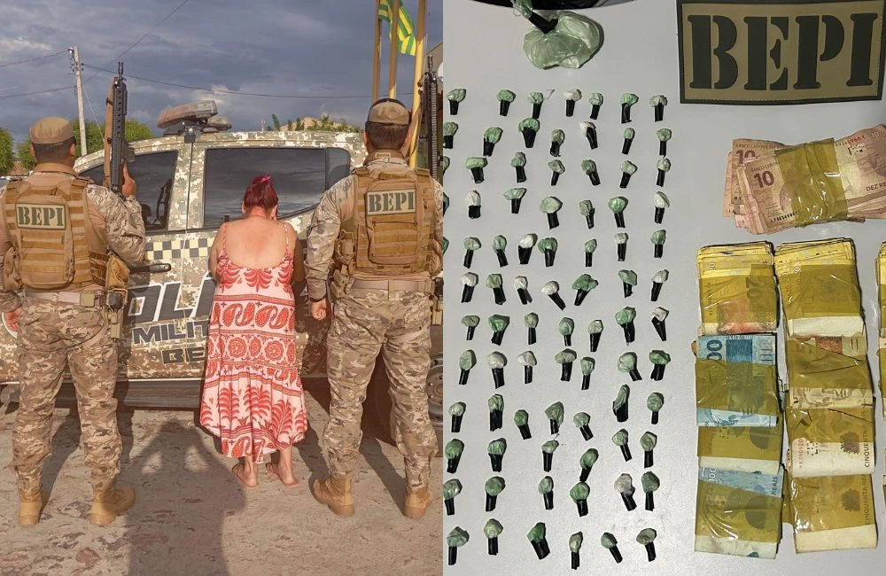 Mulher é presa por tráfico de drogas e tentar subornar policiais no Piauí