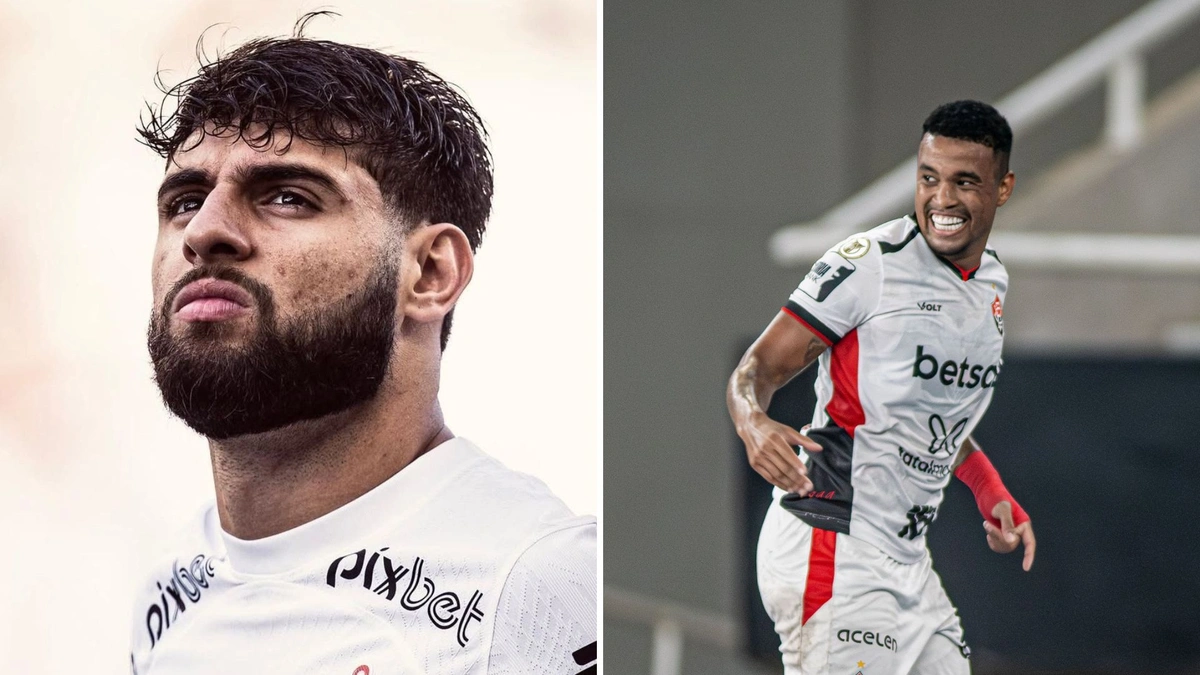 Yuri Alberto, do Corinthians, e Alerrandro, do Vitória