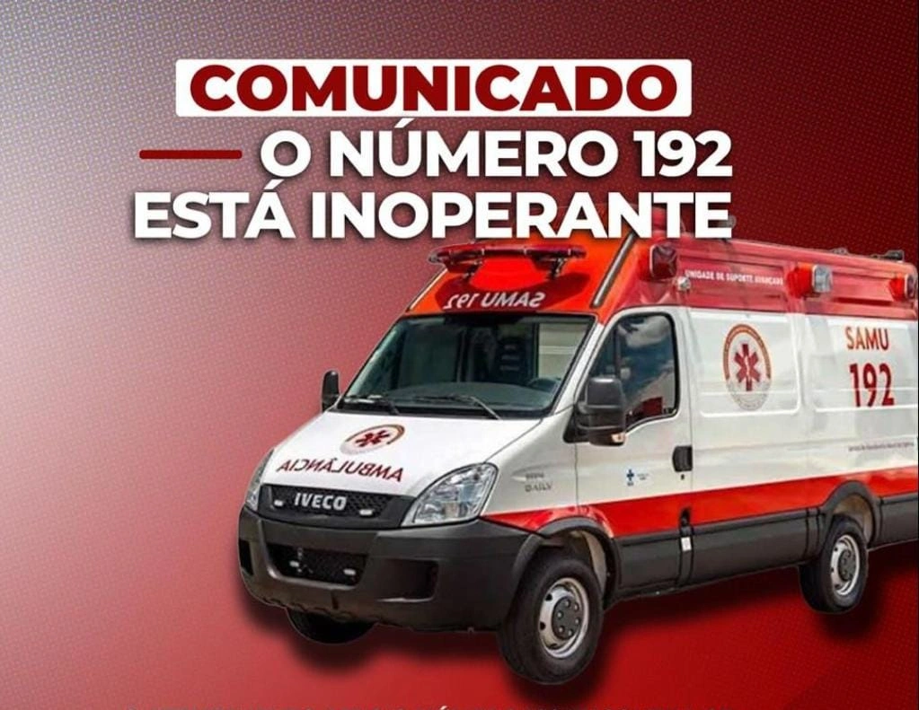 Atendimentos do Samu pelo 192 ficam indisponíveis em Parnaíba