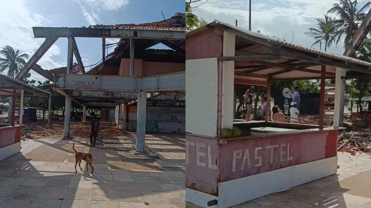 Estrutura no Complexo Lagoa do Portinho, no litoral piauiense, começou a desabar