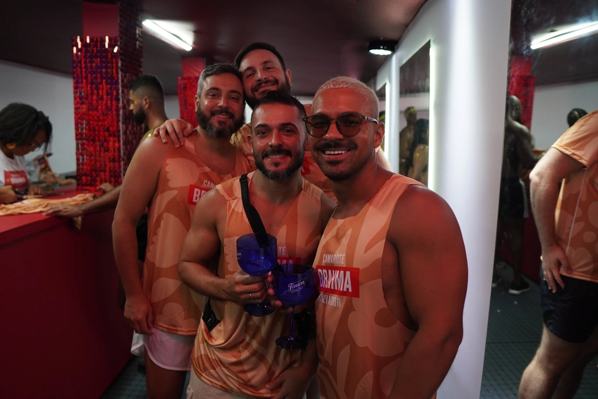 Felipe, Welison, Rodrigo e Marcelo (SP) no Camarote Brahma