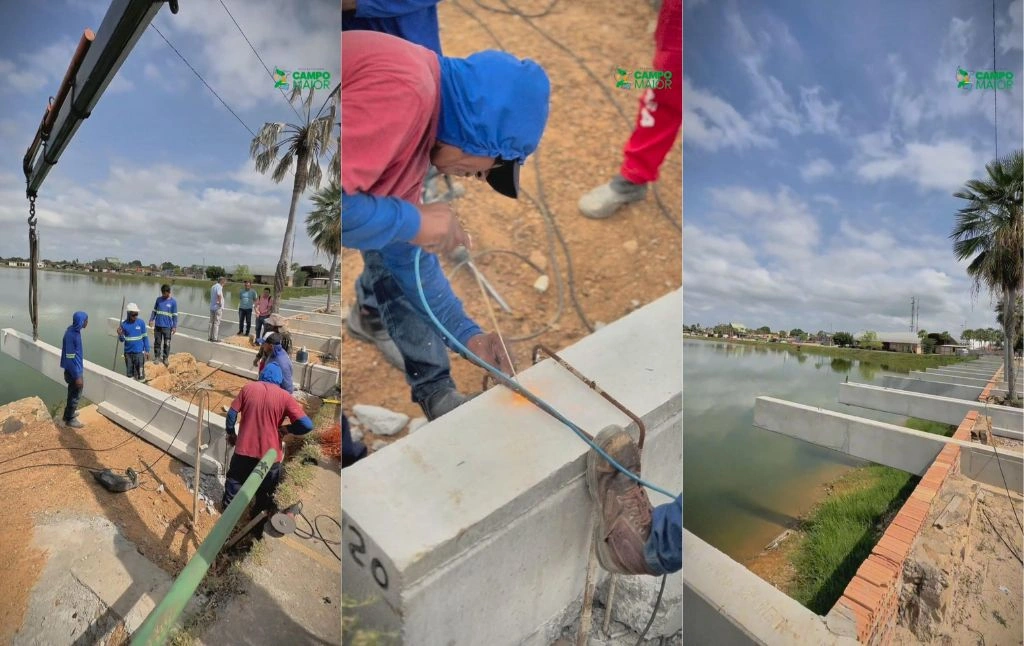 Obras de revitalização do açude grande em Campo Maior