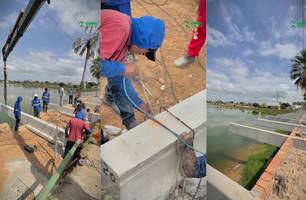 Obras de revitalização do açude grande em Campo Maior (Foto: Reprodução/Instagram)