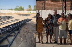 Obras iniciadas no bairro Cariri (Foto: Reprodução)