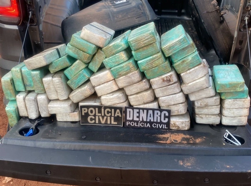 Droga apreendida na operação