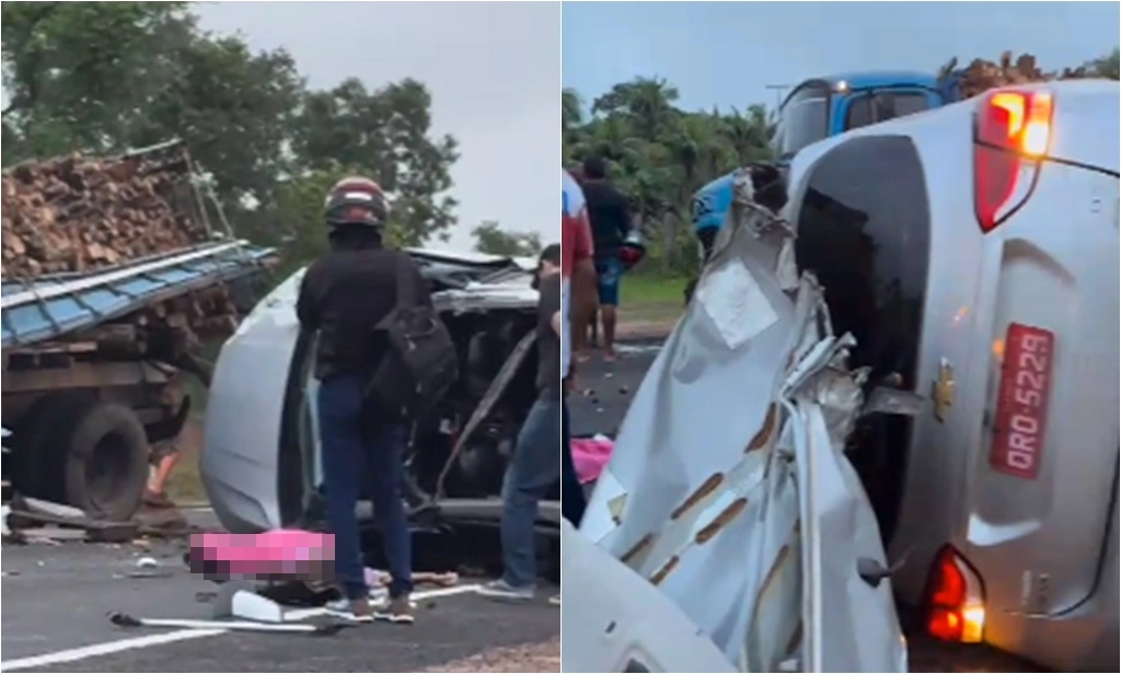 Idosa de 92 anos morre em grave colisão entre carro e caminhão em José de Freitas