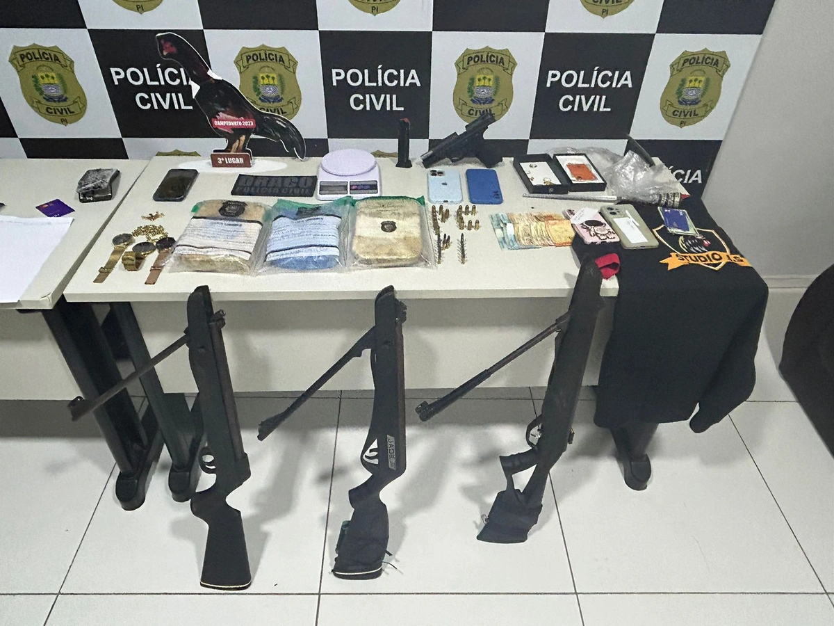 Material apreendido durante a operação