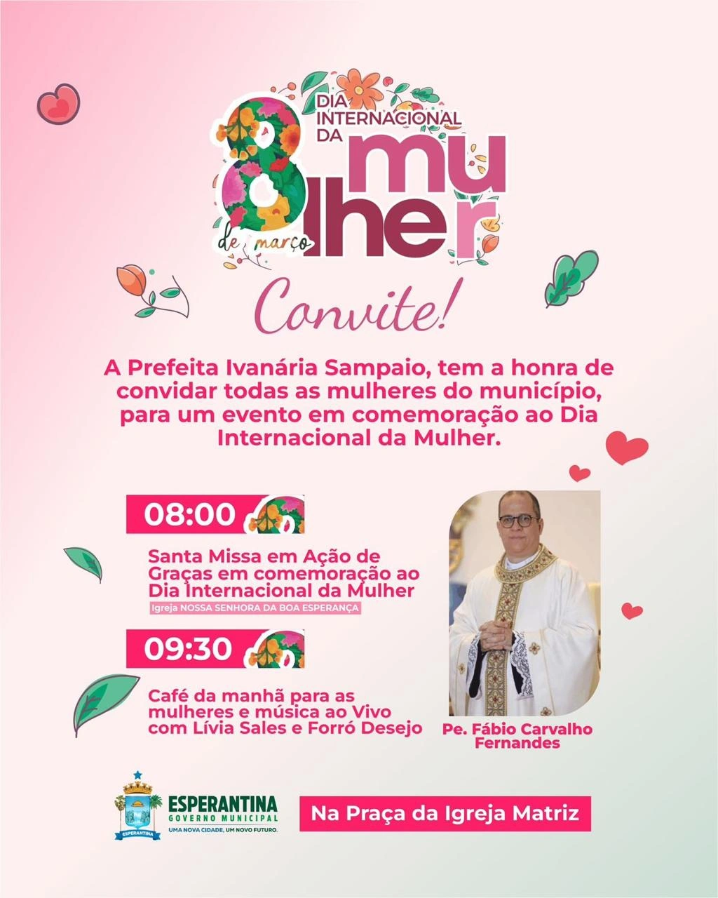 Prefeitura de Esperantina realizará evento em alusão ao Dia da Mulher