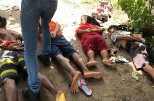Quatro homens e meio: grupo com anão é preso suspeito de roubar escola em Teresina (Foto: Reprodução)