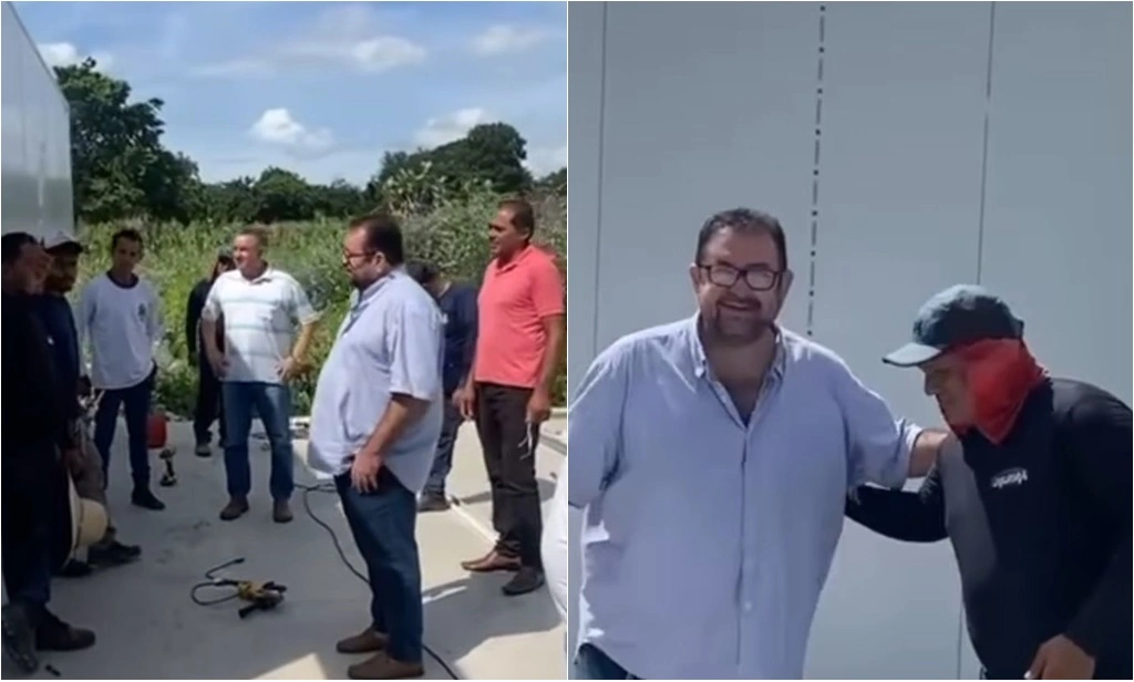 Tertuliano Cavalcanti acompanha andamento de obra em escola de Corrente