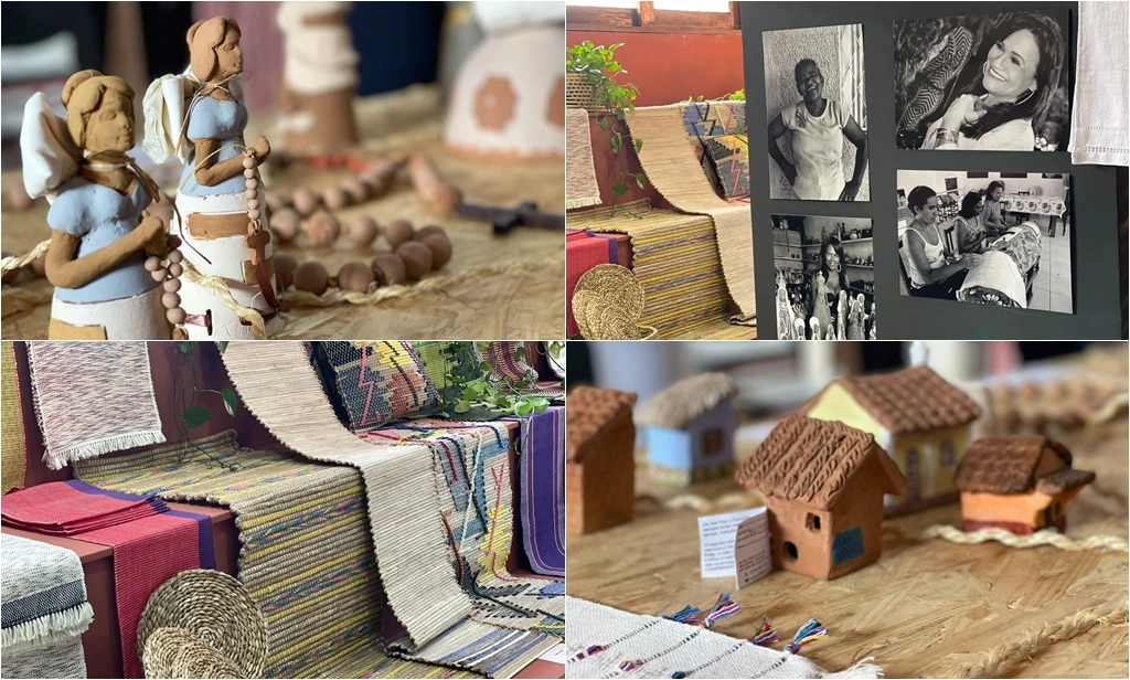Trabalho das artesãs no evento