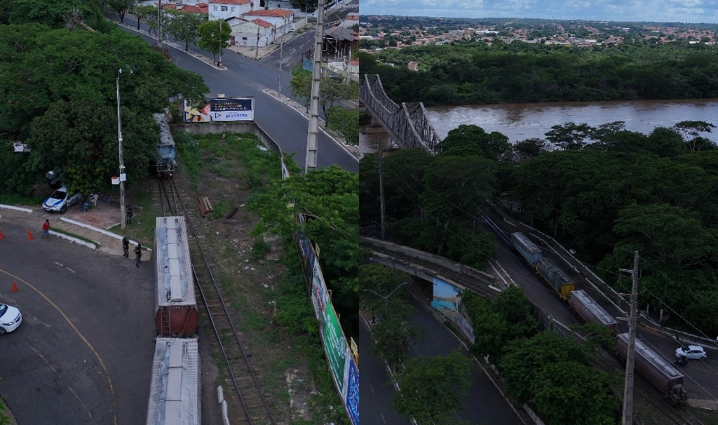 Vagão se solta de trem e Ponte Metálica fica interditada entre Teresina e Timon
