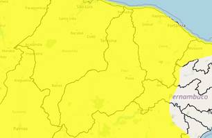 Alerta amarelo (Foto: Print/Inmet)