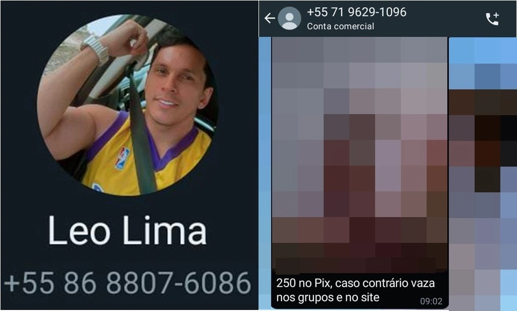 Dois números que entraram em contato com a vítima