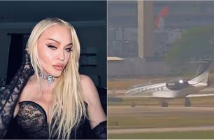 Madonna desembarca no Rio de Janeiro (Foto: Reprodução)