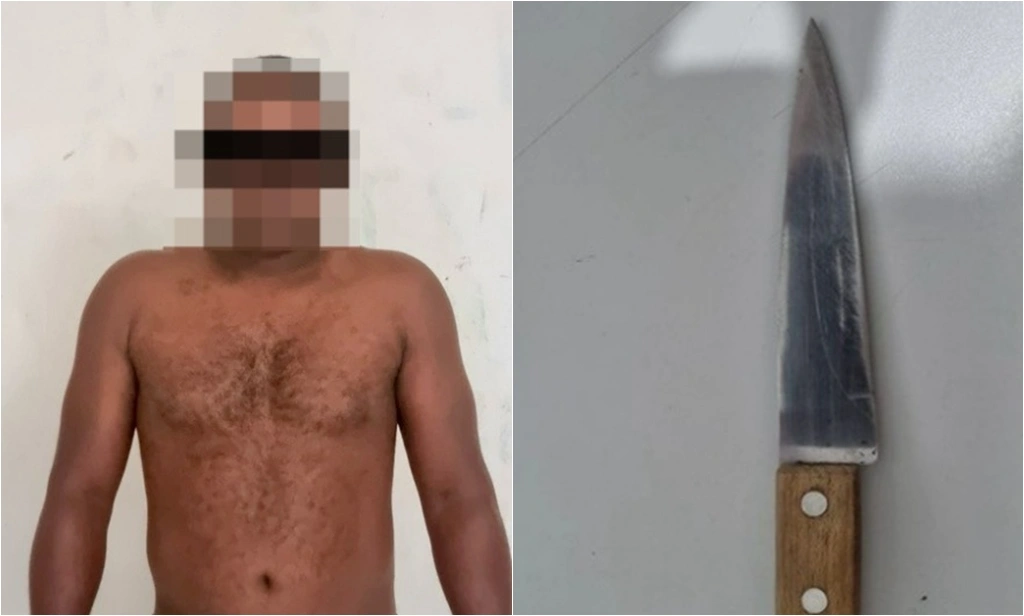 M.C.R. foi conduzido à delegacia junto com a arma utilizada no crime