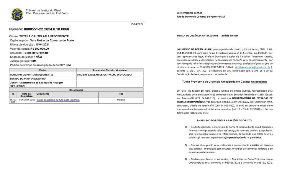 Pedido realizado pelo prefeito