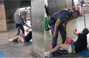 Policial agride mulher com tapa no rosto (Foto: Reprodução)