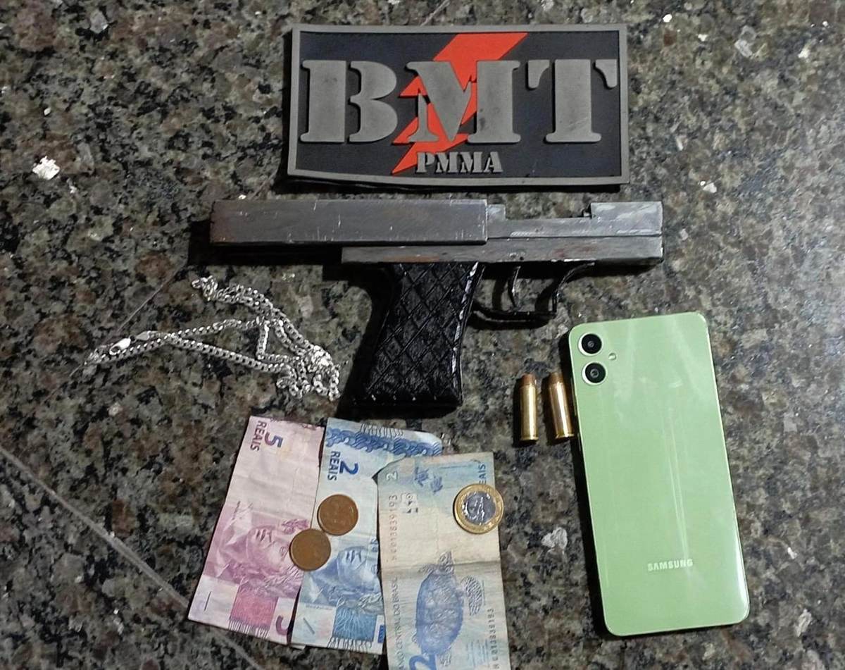 Três homens são presos com arma de fogo caseira semi-industrial em Timon