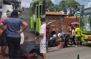 Acidente ente morto e ônibus (Foto: Reprodução)