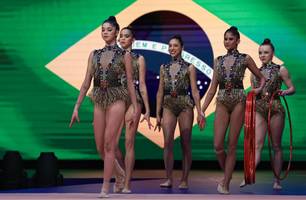 Conjunto brasileiro de ginástica rítmica (Foto: Ascom/CBG)