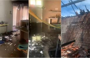Homem incendeia casa onde morou com ex-esposa (Foto: Reprodução / Piripiri Repórter)