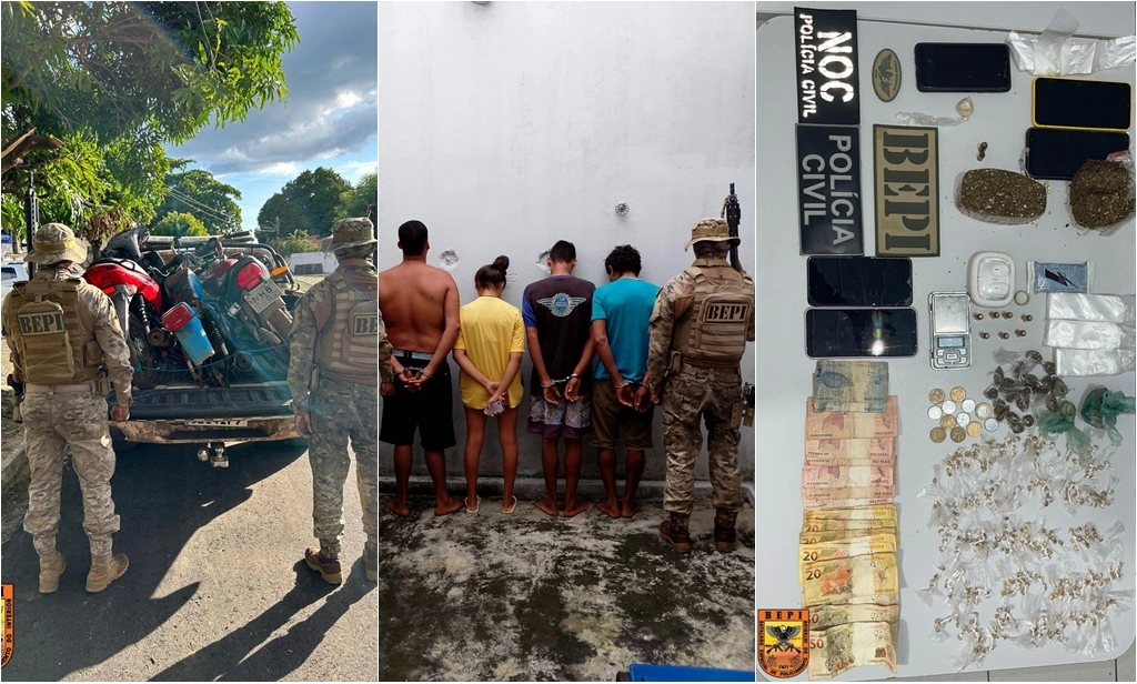 Polícia Militar desarticula grupo suspeito de tráfico de drogas no Norte do Piauí