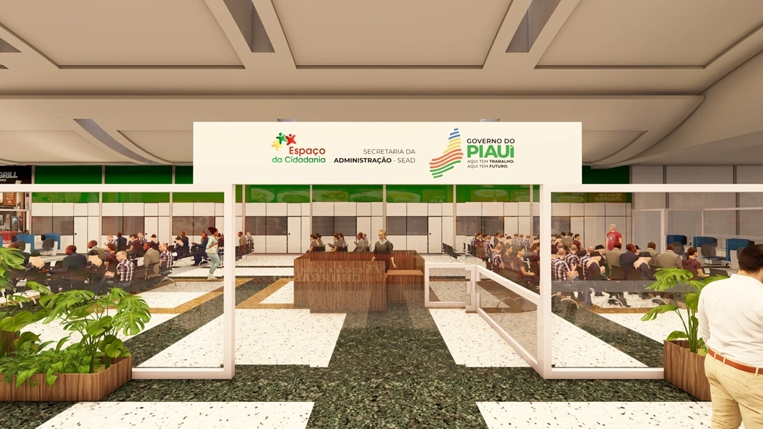 Projeto do novo Espaço Cidadania no Teresina Shopping