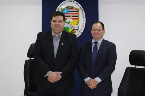 Rafael em 2017, quando se reuniu com reitor da época, Gustavo Pereira