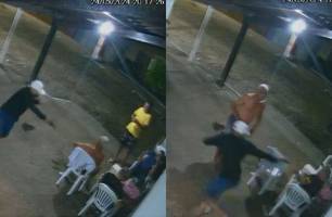 Vídeo flagra momento que policial militar é baleado após reagir a assalto no Piauí (Foto: Reprodução)
