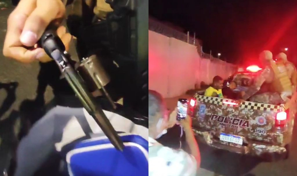 Dupla é presa com arma de fogo na zona Sul de Teresina; tentaram fugir da polícia