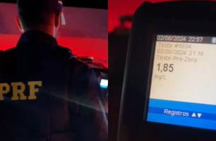 Motociclista bate recorde de embriaguez ao volante no Piauí e é preso em Picos (Foto: Reprodução)
