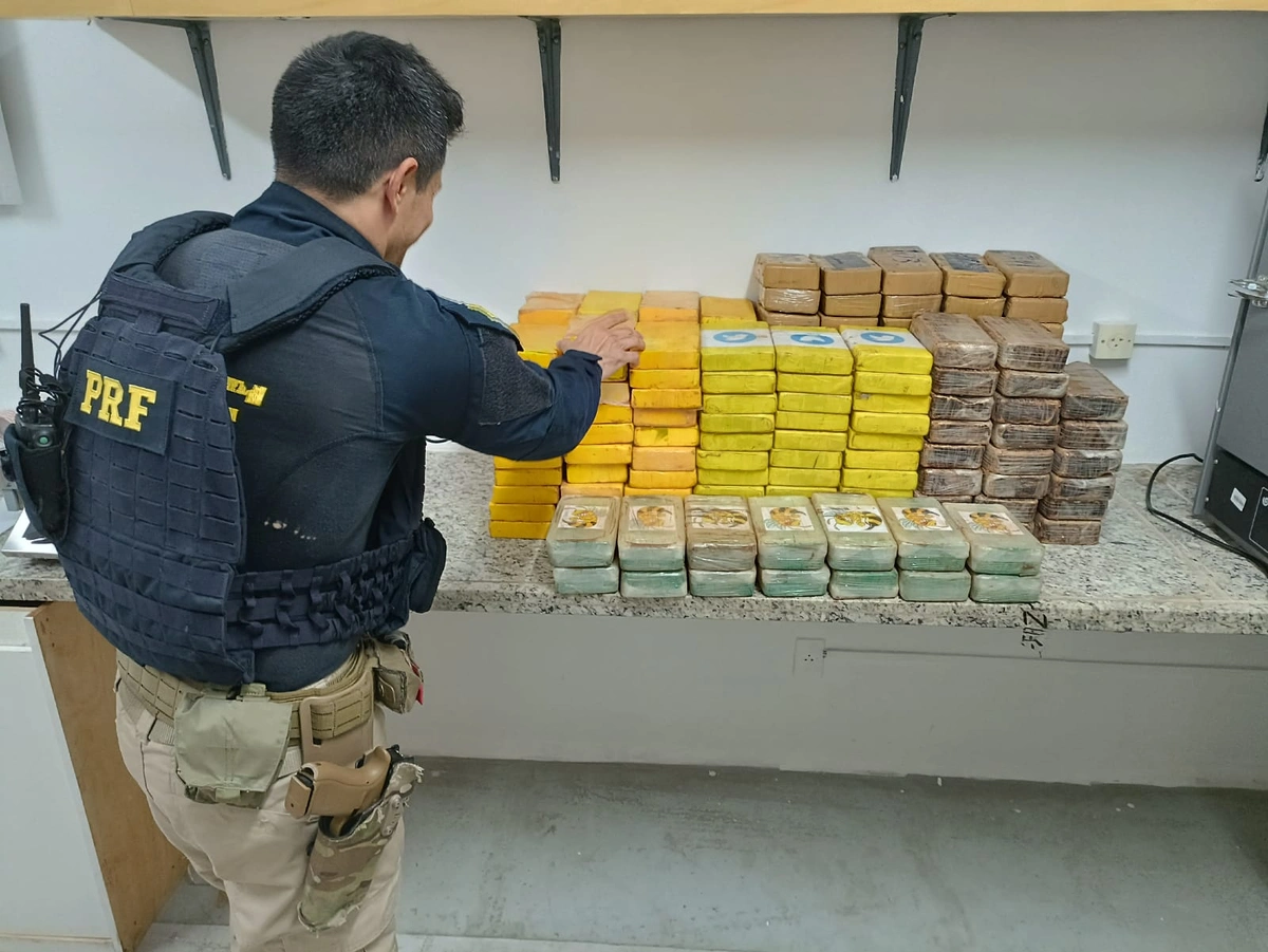 PRF apreende mais de 185 tabletes de cocaína dentro de caminhão frigorífico em THE