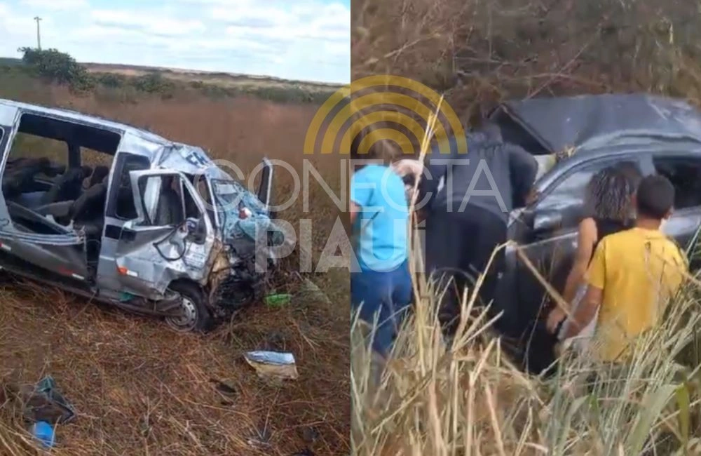 Colisão entre van e carro deixa três mortos na BR-316 em Geminiano
