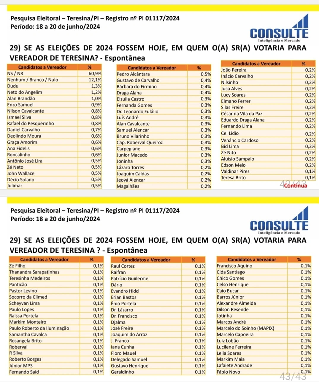 Confira os nomes mais citados para vereador de Teresina