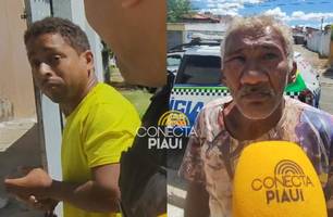Homem é preso após agredir idoso na zona Leste de Teresina (Foto: Repórter 12/Conecta Piauí)