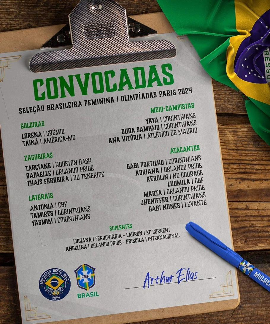 Seleção Principal Feminina está convocada para os Jogos Olímpicos de Paris